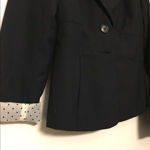 Blazer with polka dot lining!